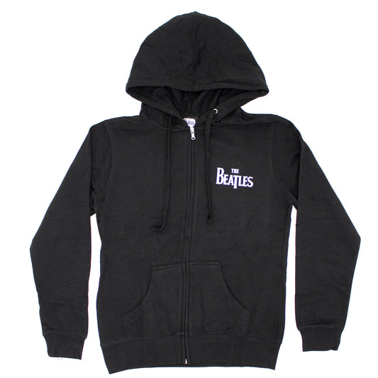 Beatles Apple Back Zip Up Hooded Fleece Zippered Hooded Sweatshirt Front