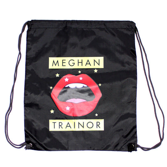 Meghan Trainor Mouth & Stars Logo Drawstring Backpack Front