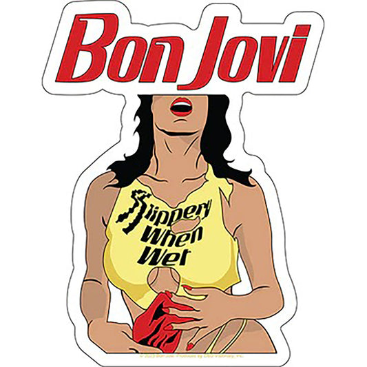 Bon Jovi Slippery When Wet Sticker Front