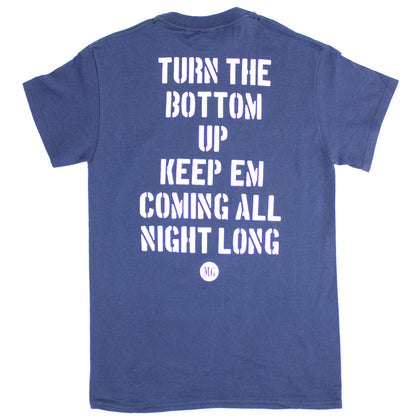 Montgomery Gentry Drink Along Song on Navy Blue Tee T-shirt Back