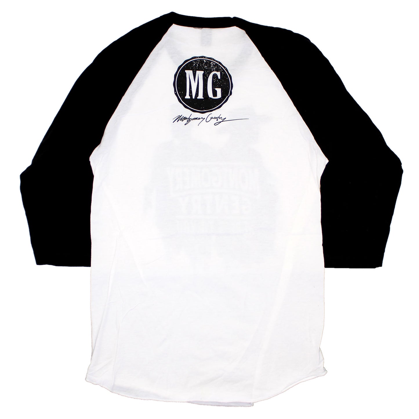 Montgomery Gentry Here's To You B&W Raglan Baseball Jersey Back