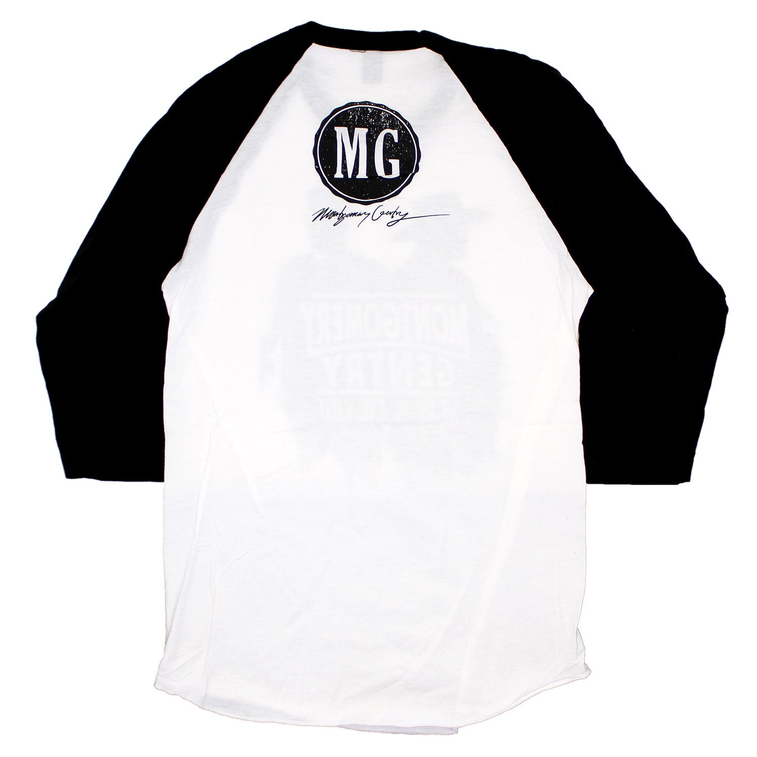 Montgomery Gentry Here's To You B&W Raglan Baseball Jersey Back