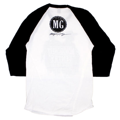 Montgomery Gentry Here's To You B&W Raglan Baseball Jersey Back