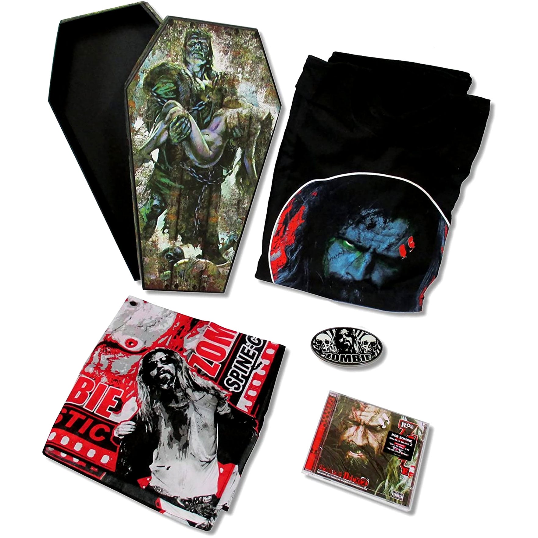 Rob Zombie Hellbilly Deluxe 2 Limited Edition Coffin Box T-shirt
