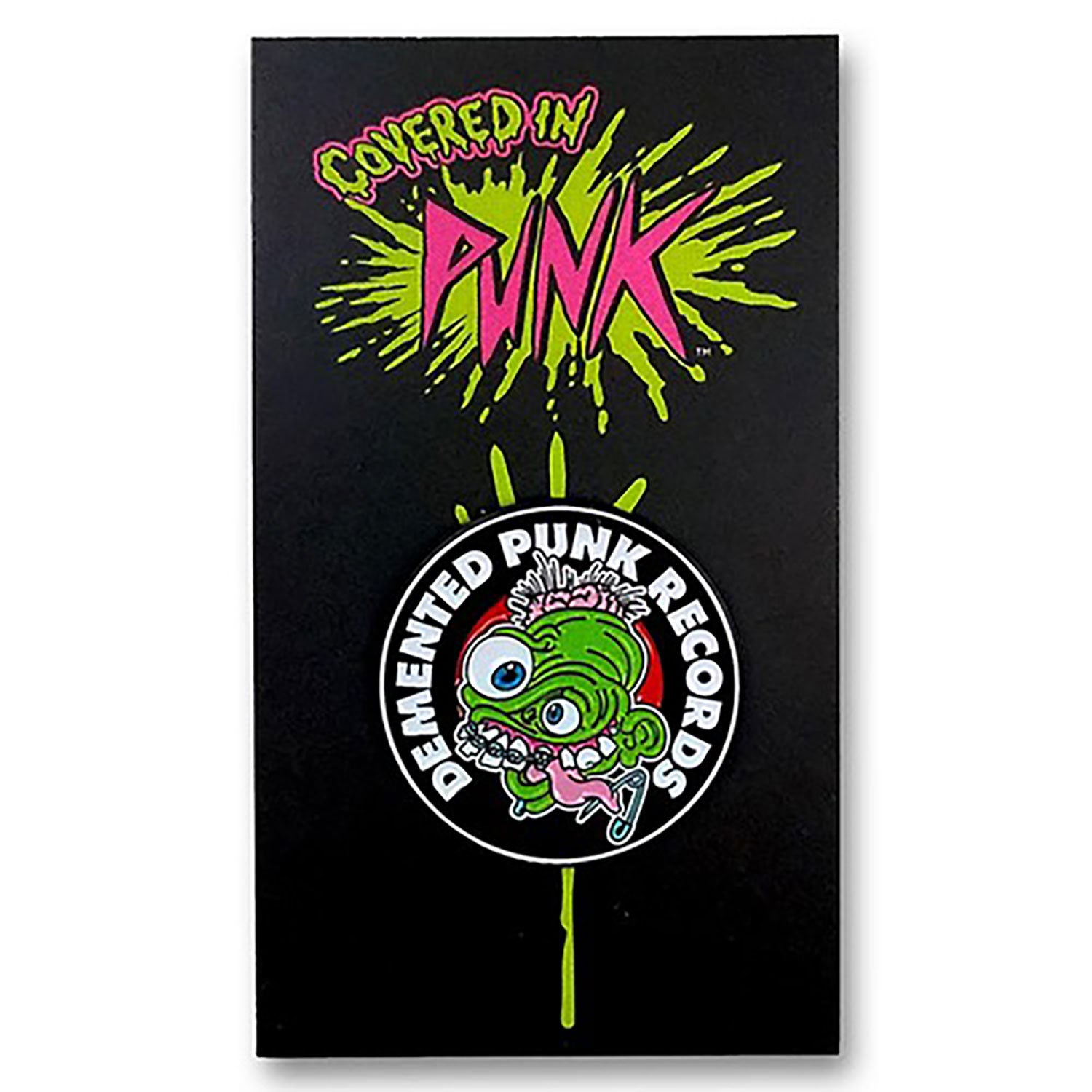 Demented Punk Demented Punk Logo Enamel Pin by Stephen Blickenstaff Pewter Pin Badge