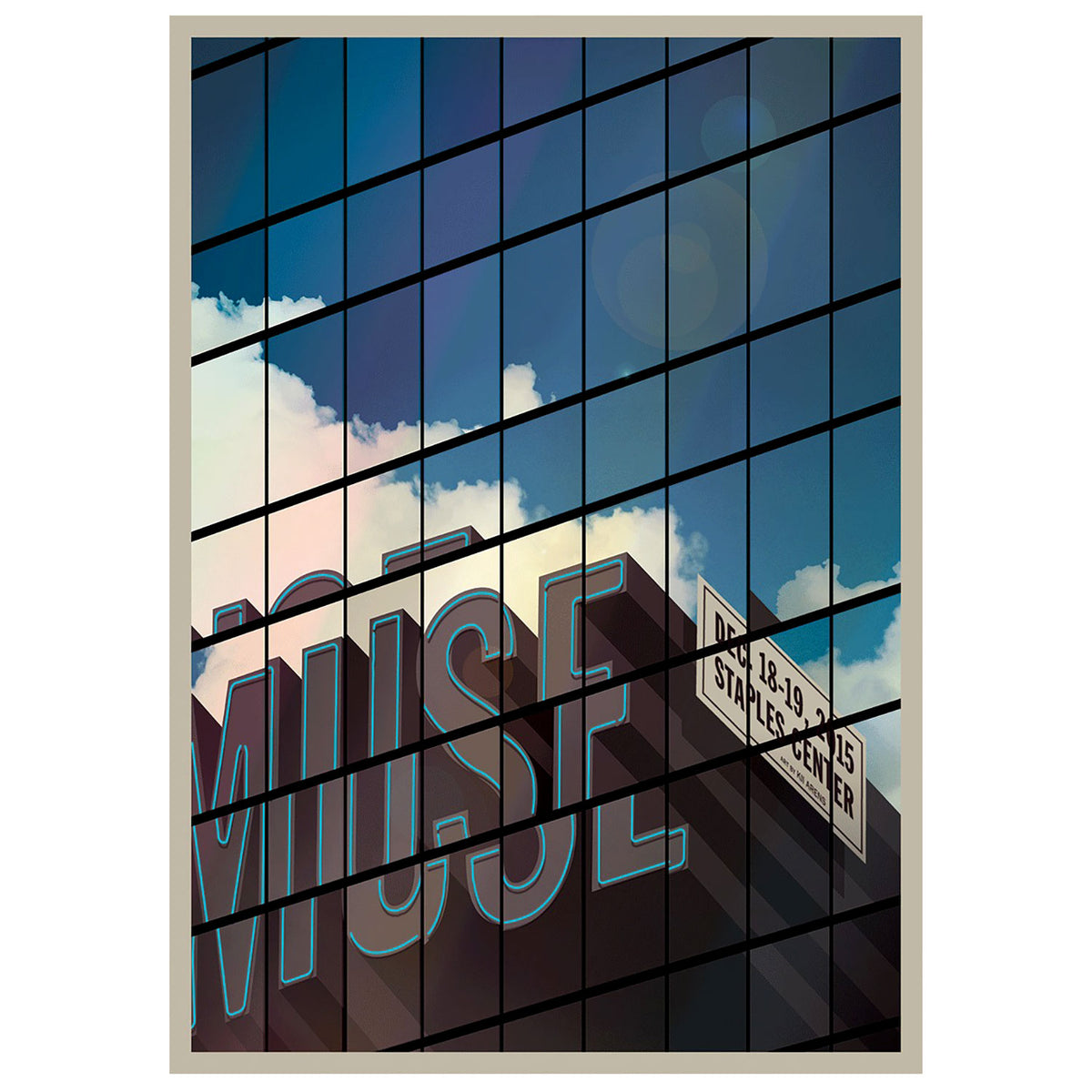 Muse Staples Center 2015 by Kii Arens Limited Screenprint Front