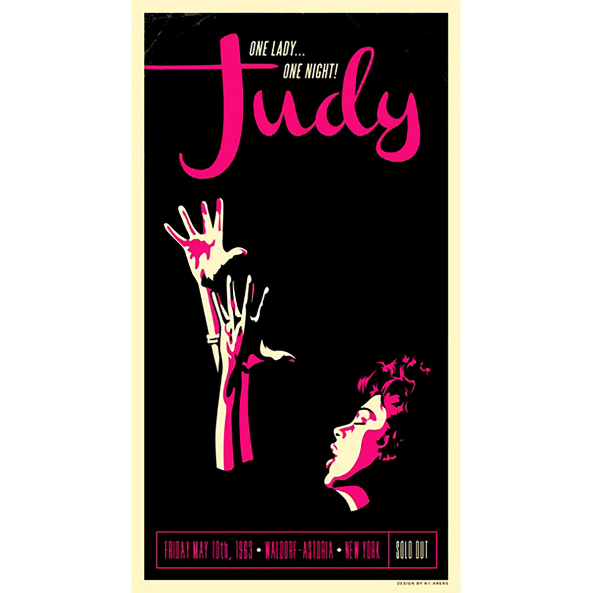 Judy Garland Waldorf Astoria 1963 print by Kii Arens Limited Screenprint Front