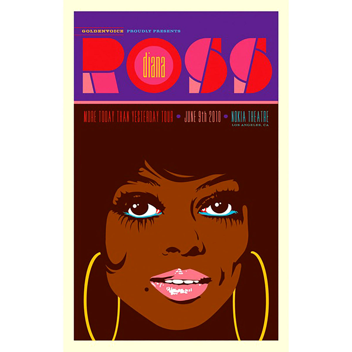 Diana Ross Nokia Theatre 2010 Print by Kii Arens Limited Screenprint Front