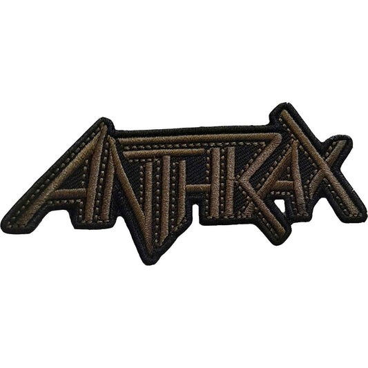 Anthrax Brown Logo Woven Patch Front