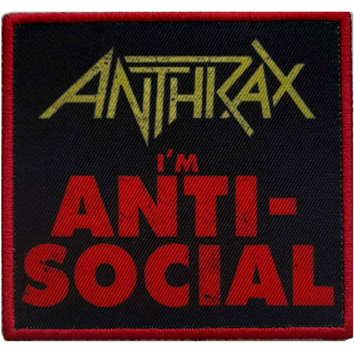 Anthrax Anti-social Woven Patch Front