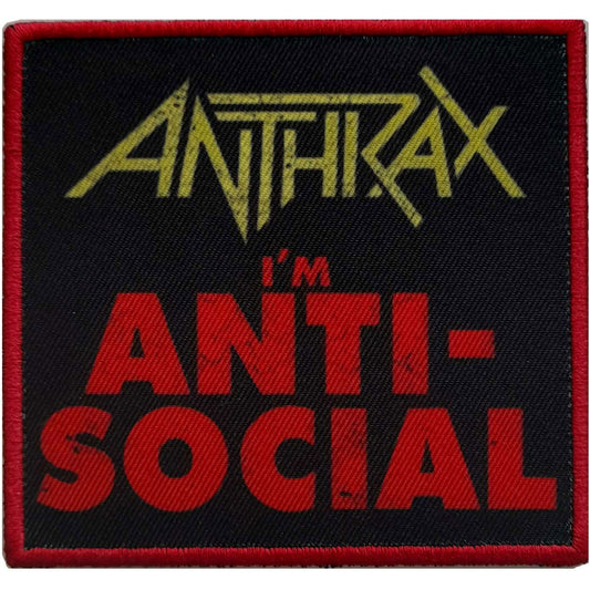 Anthrax Anti-social Woven Patch Front