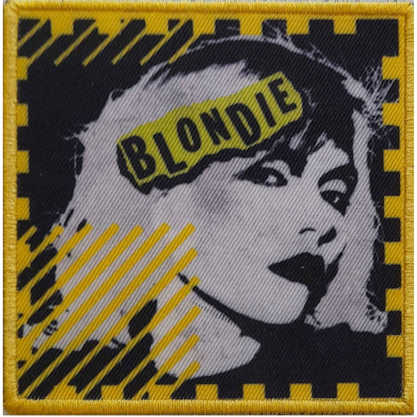 Blondie Punk Logo Mono Woven Patch Front
