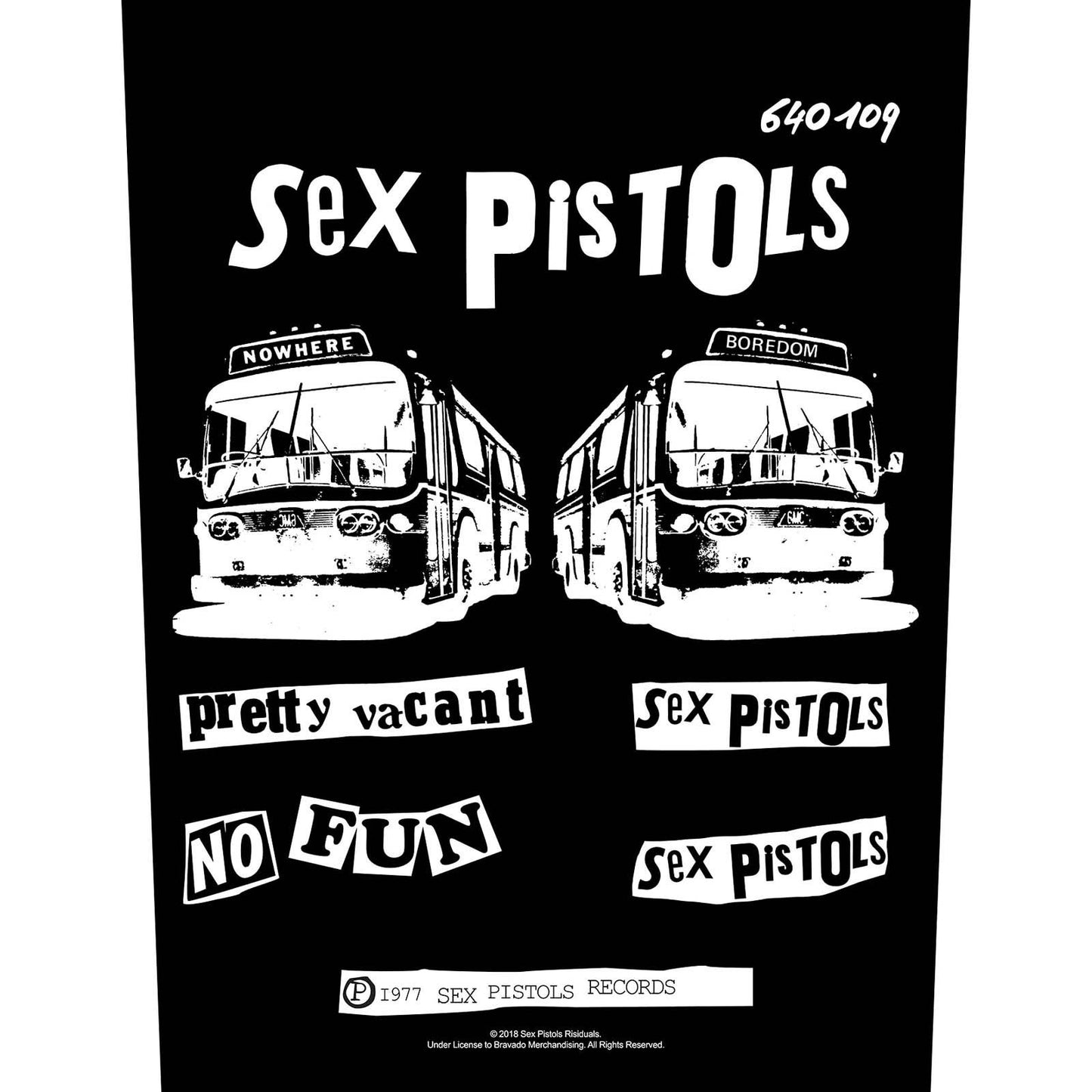 Sex Pistols Pretty Vacant Back Patch Front