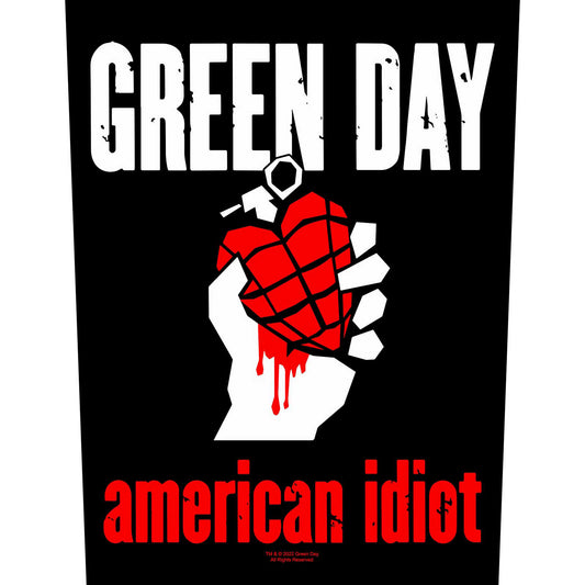 Green Day American Idiot Back Patch Front