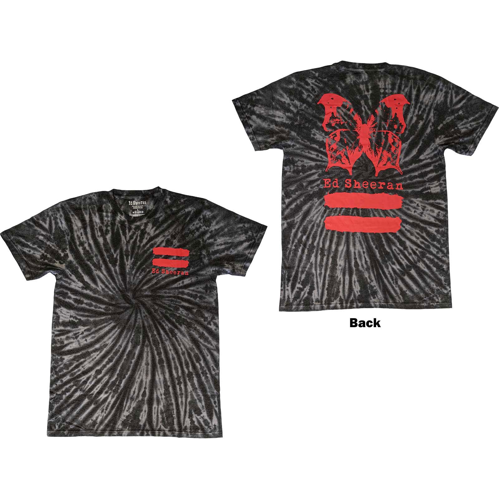 Ed Sheeran Red Equals Butterfly T-shirt Front