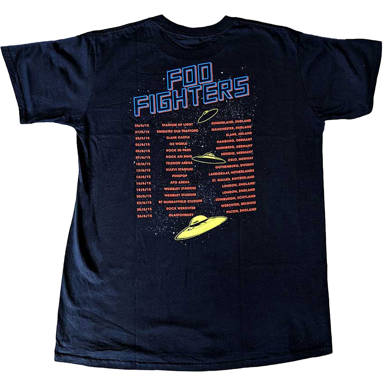Foo Fighters Ufos 2015 European Tour T-shirt