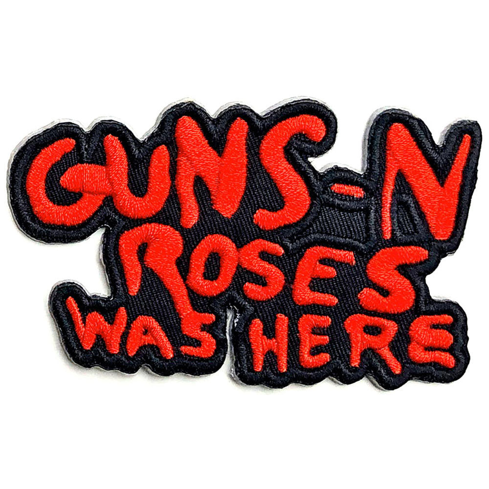 Guns N Roses Cut Out Was Here Woven Patch Front