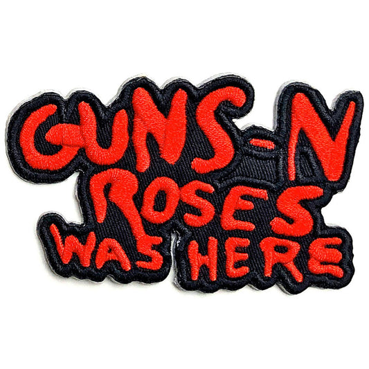 Guns N Roses Cut Out Was Here Woven Patch Front