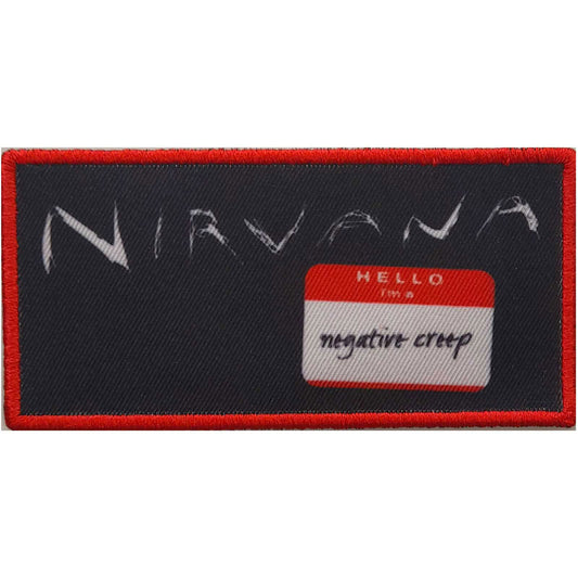 Nirvana Negative Creep Woven Patch Front
