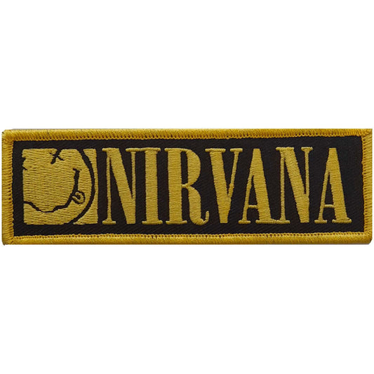 Nirvana Logo & Smiley Woven Patch Front