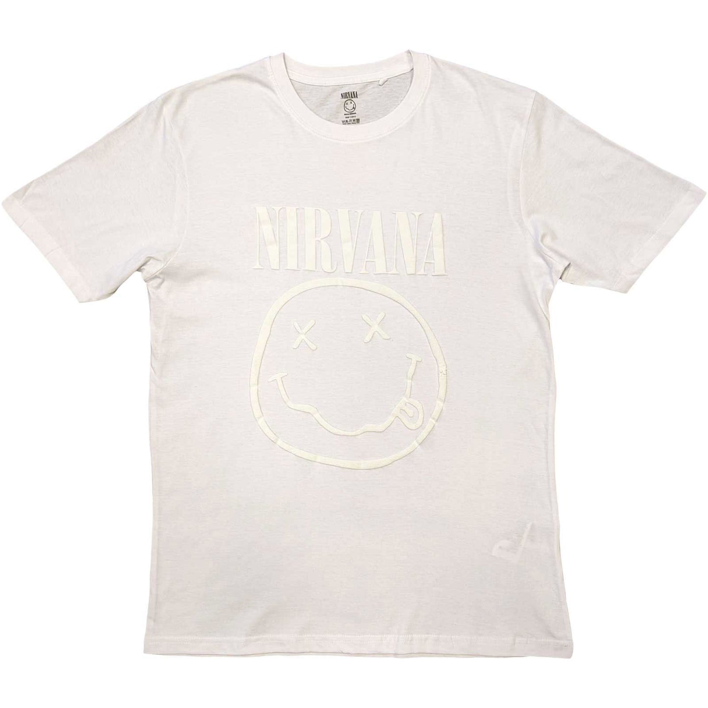 Nirvana White Smiley T-shirt Front