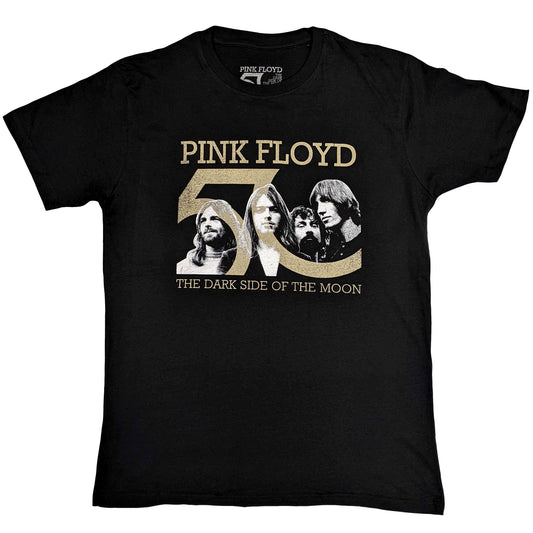 Pink Floyd Band Photo & 50th Logo T-shirt Front