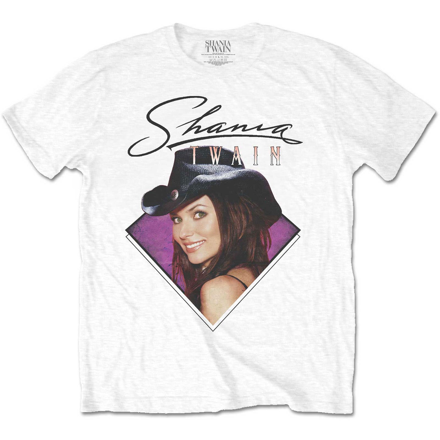 Shania Twain Purple Photo T-shirt Front