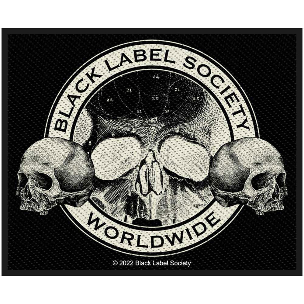 Black Label Society Skulls Woven Patch Front