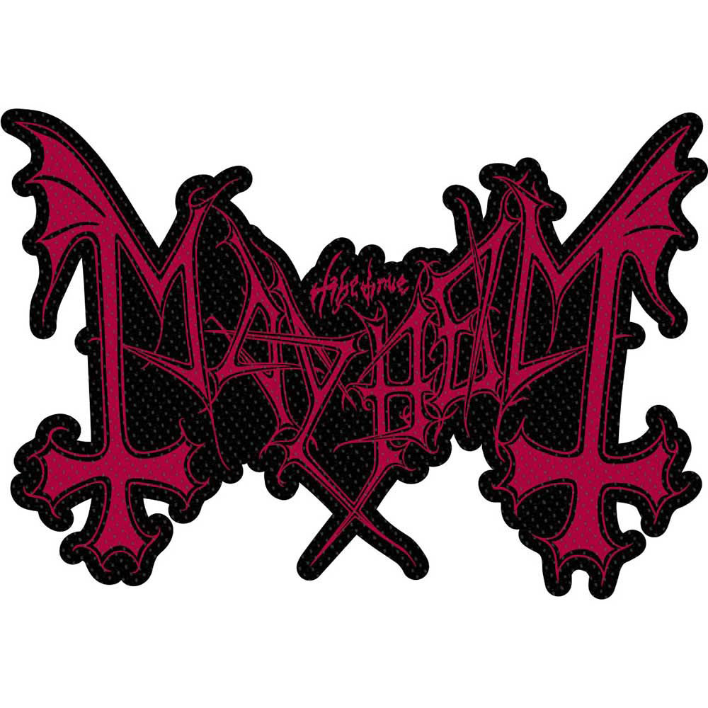 Mayhem Logo Cut Out Woven Patch Front