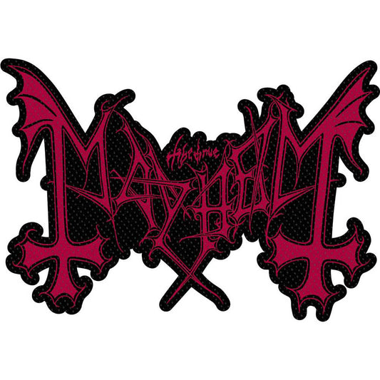 Mayhem Logo Cut Out Woven Patch Front