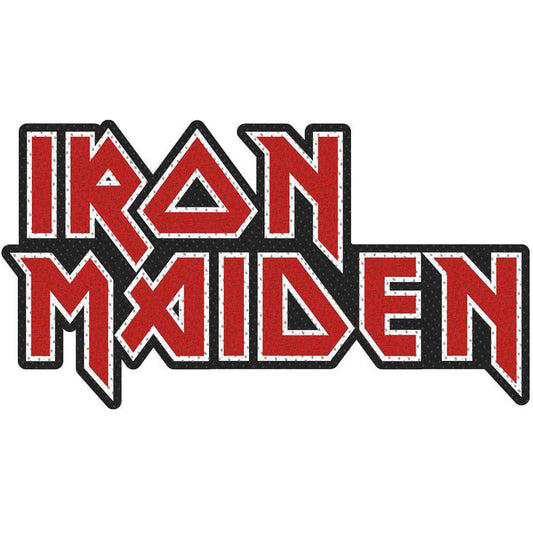 Iron Maiden Logo Cut Out Woven Patch Front