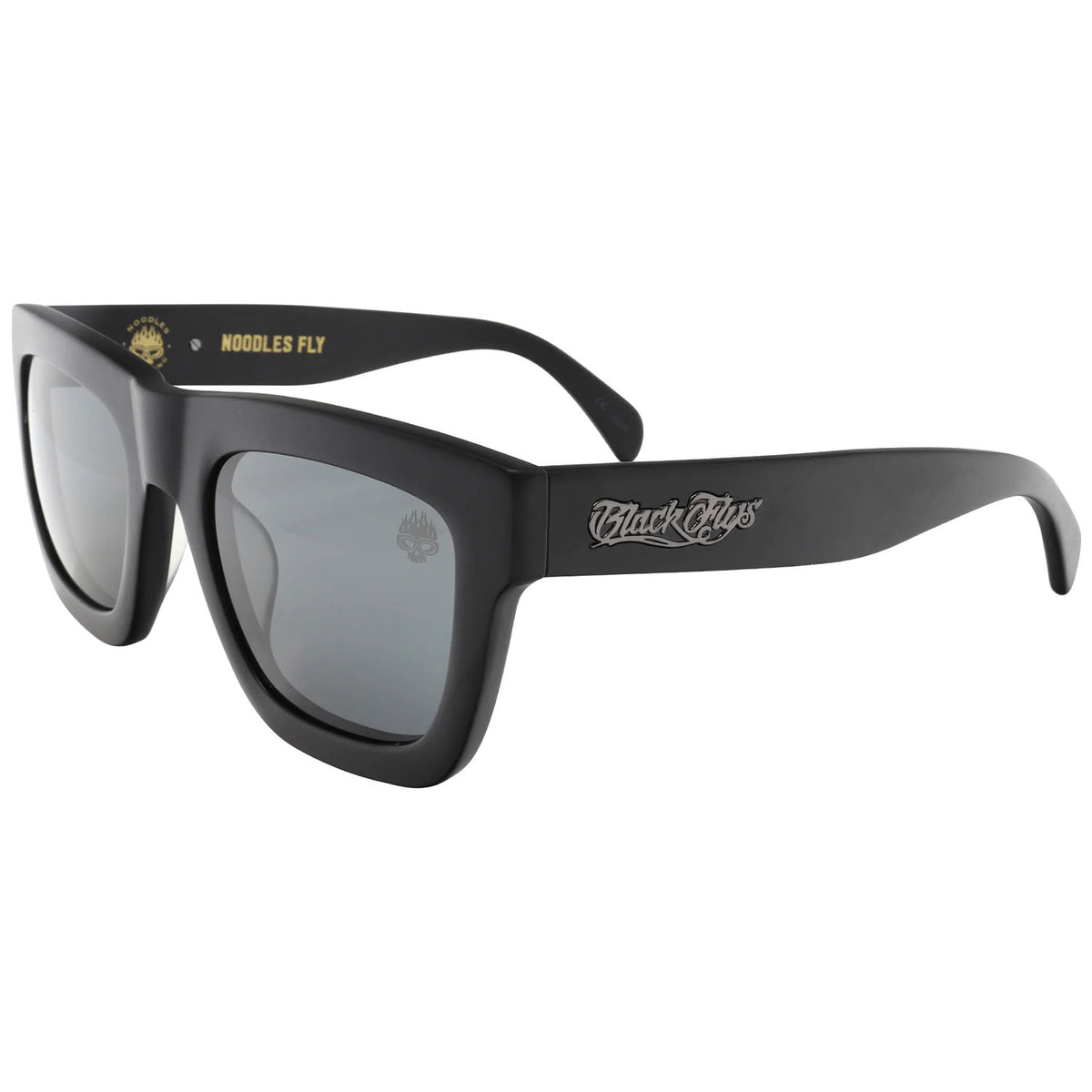 Offspring Noodles Fly/Bandito Black Flys collab Matte Black w/ Smoke Lens Sunglasses Front