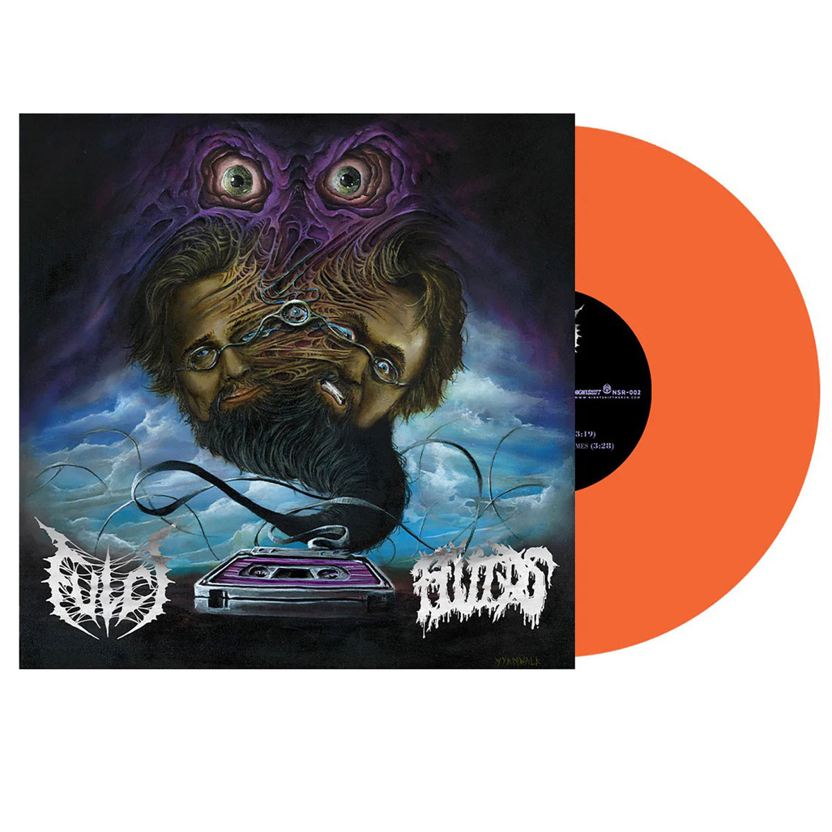 Fulci / Fluids - Split 7" Orange Pop Vinyl Front