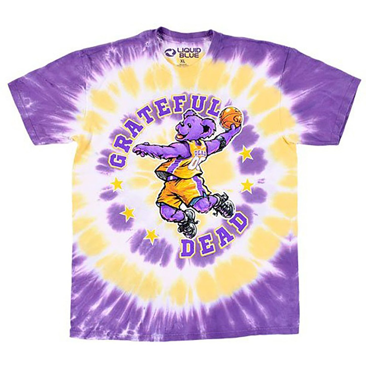 Grateful Dead Hoops Bear Tie Dye T-shirt Front