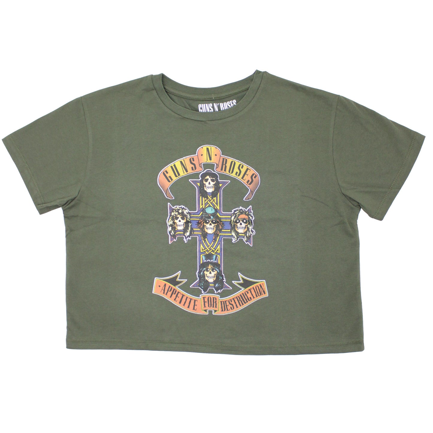 Guns N Roses Appetite For Destruction Ladies Crop Top Junior Top Front