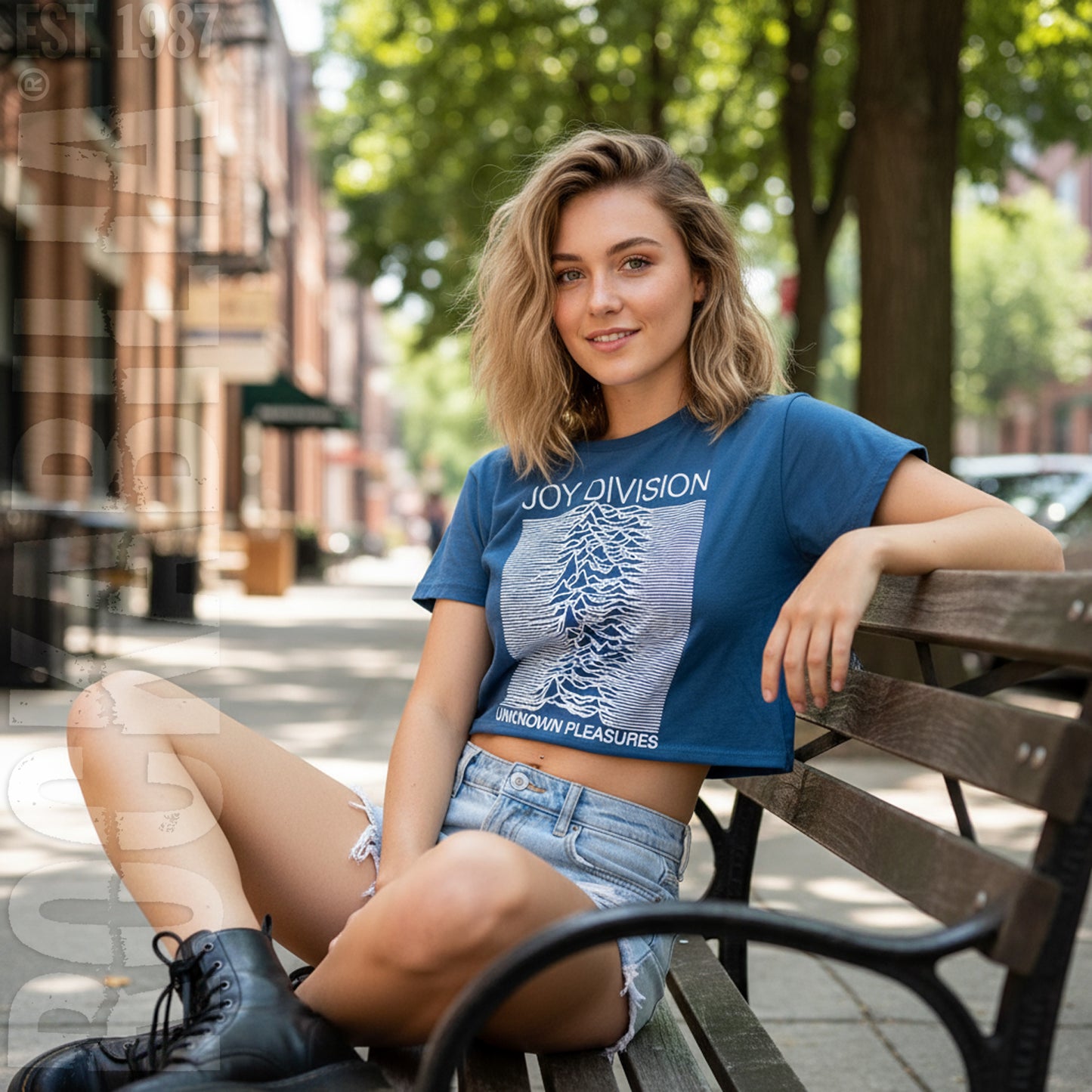 Unknown Pleasures Ladies Crop Top Junior Top