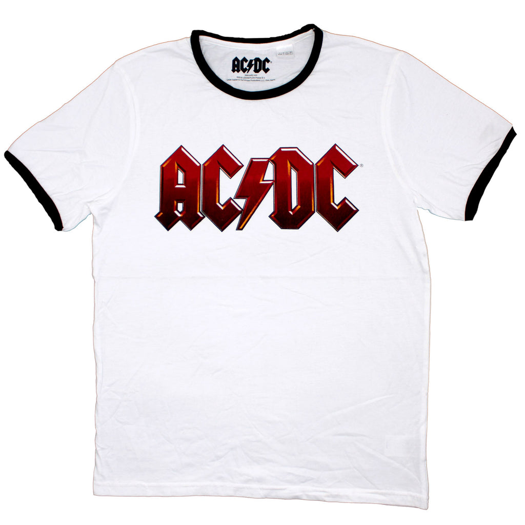 AC/DC Classic Logo Ringer T-shirt 445001 | Rockabilia Merch Store