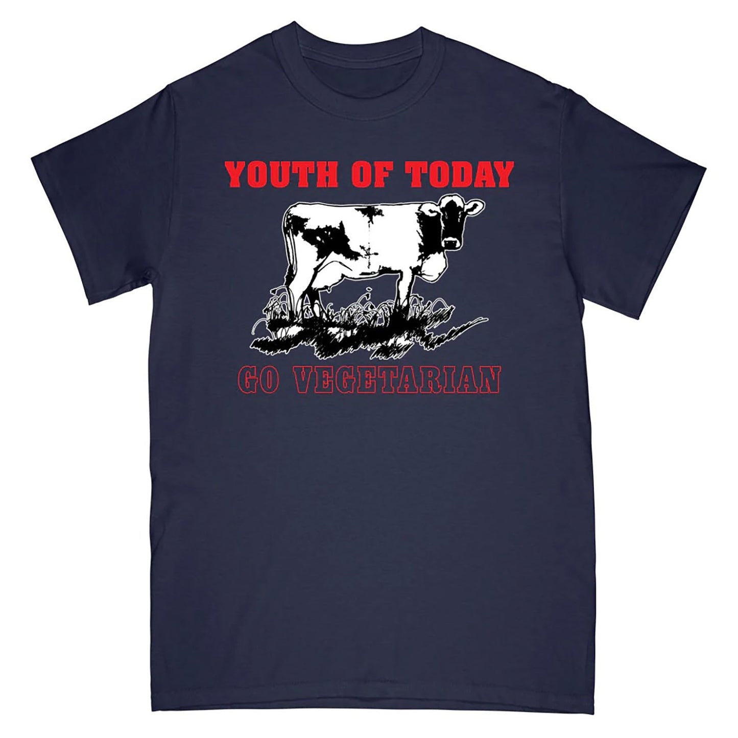 Youth Of Today Go Vegetarian (Navy) T-shirt