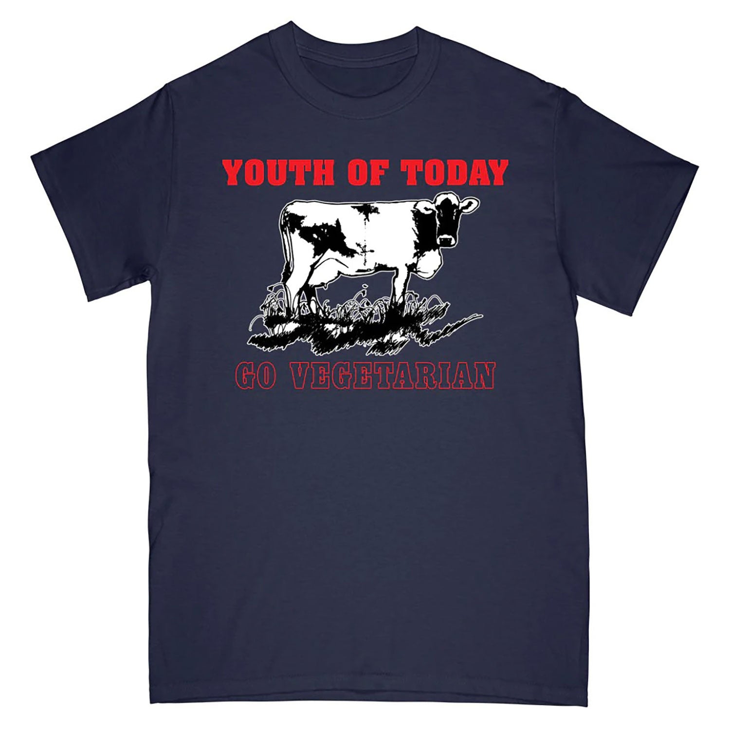 Youth Of Today Go Vegetarian (Navy) T-shirt