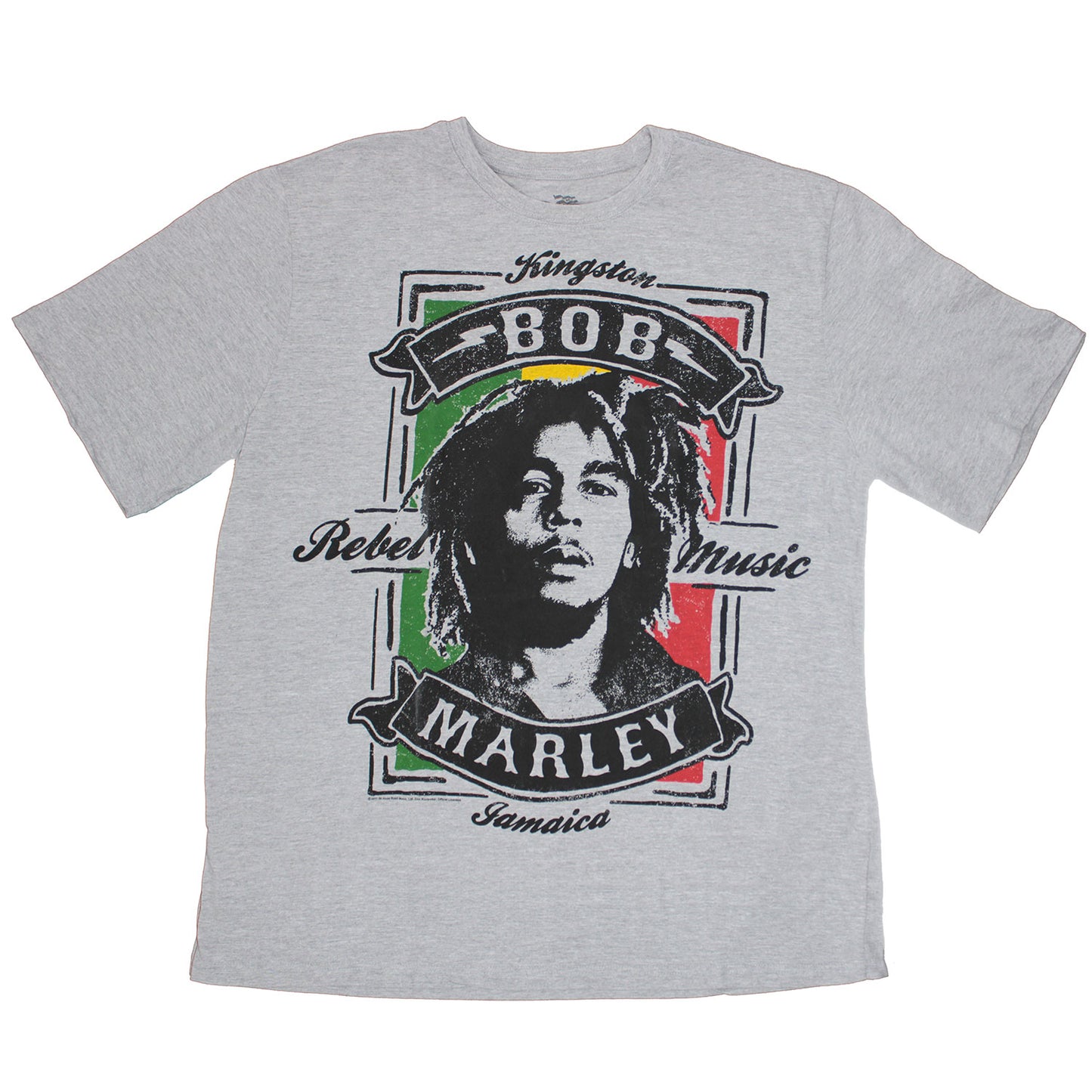Bob Marley Kingston Jamaica Rebel Music Tall Tee T-shirt