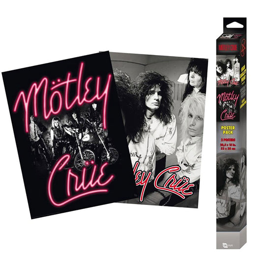 Motley Crue Set of 2 Posters - Neon and Straightjackets Domestic Poster