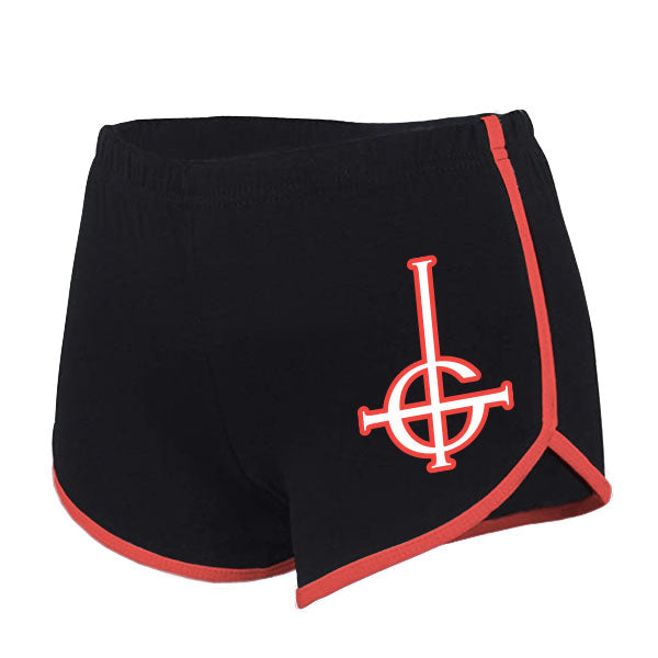 Red Logo Dolphin Shorts (Rockabilia Exclusive) Booty Shorts