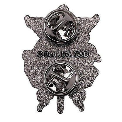Bon Jovi Dagger Heart Pewter Pin Badge Back