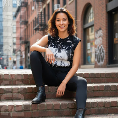 Microphone Bleached Sleeveless Womens Tank