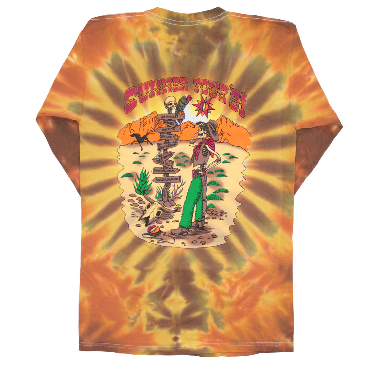 Grateful Dead Bronco Billy Tie Dye  Long Sleeve Back
