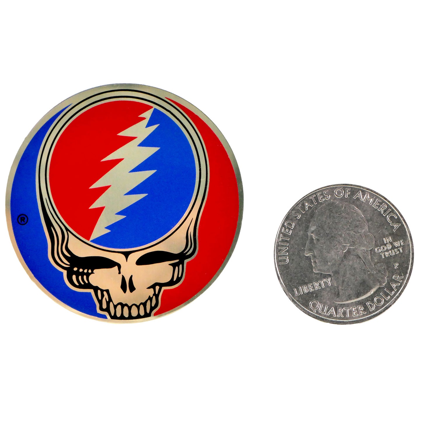 Grateful Dead Metal SYF Sticker 1 5/8" Sticker