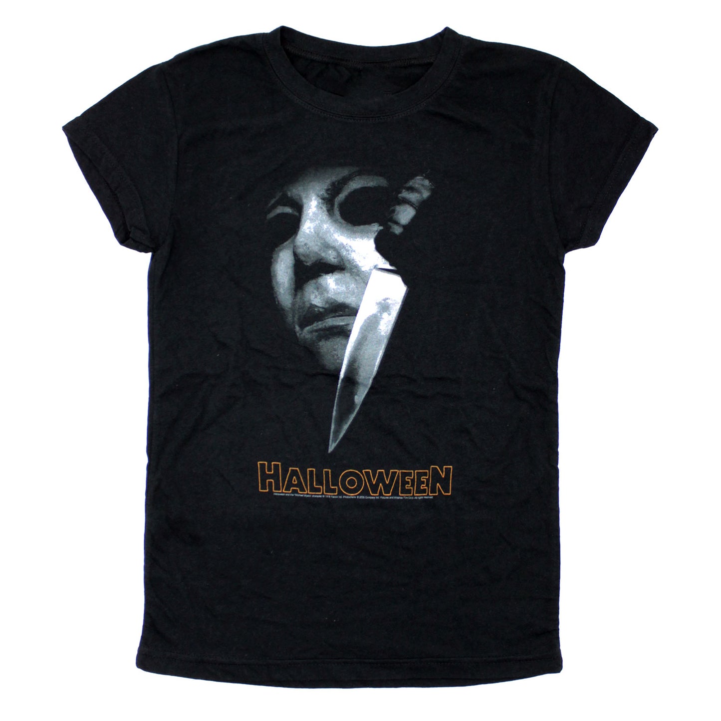 Orange Outline Logo With Mask & Knife Junior Top