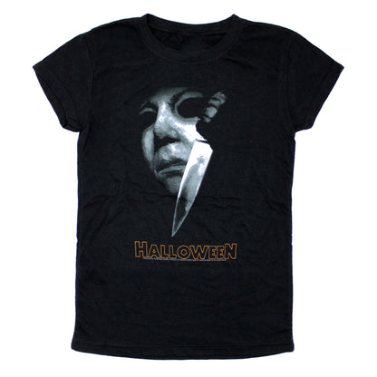 Orange Outline Logo With Mask & Knife Junior Top