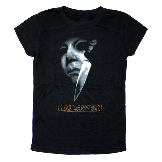 Orange Outline Logo With Mask & Knife Junior Top