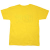 Vintage Distressed American Flag Logo On Yellow T-shirt T-shirt